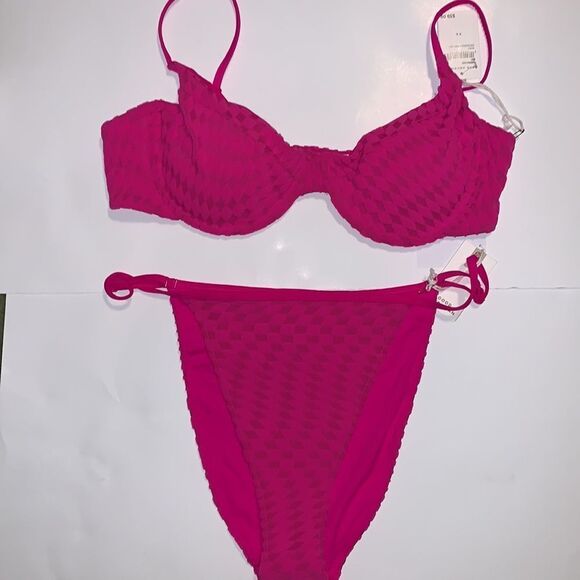GOOD AMERICAN Jaquared Bikini Set NWT - Picture 9 of 9